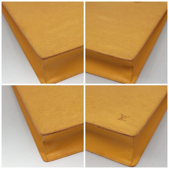 LOUIS VUITTON Epi Sac Plat Hand Bag Yellow M52079 LV Auth BA897 - Picture 16 of 16